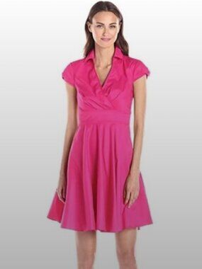 Betsey Johnson Pink Capped Sleeve Cosmopolitan Fit & Flare Dress — Size 14 NWT